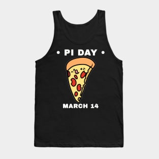 Kawaii Pi Day Pizza Slice March 14 Tank Top